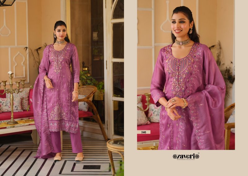 Aarohi Gold By Zaveri Simar Emboidery Readymade Suits 
